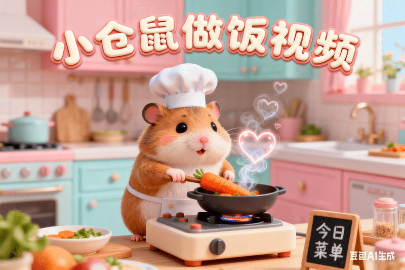 小仓鼠做饭视频【二改版本】-矩阵联盟