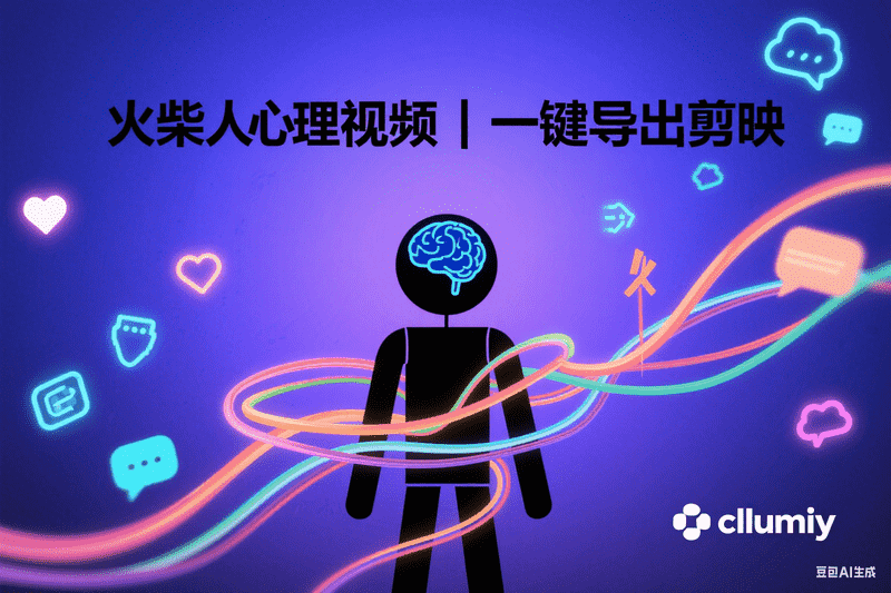 火柴人心理视频|一键导出剪映-矩阵联盟