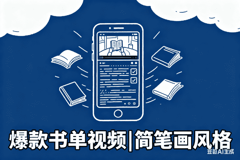 爆款书单视频|简笔画风格-矩阵联盟