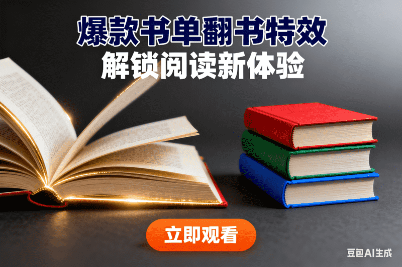 爆款书单视频【翻书特效】-矩阵联盟