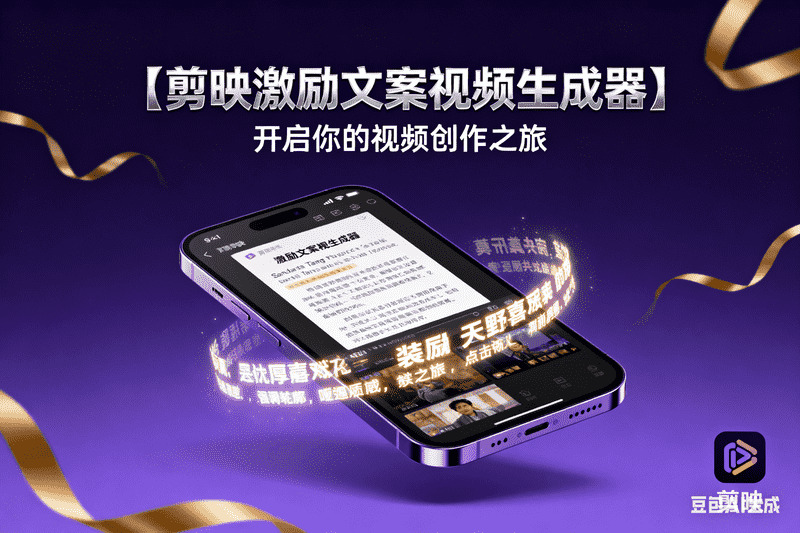 【剪映】激励文案视频生成器-矩阵联盟
