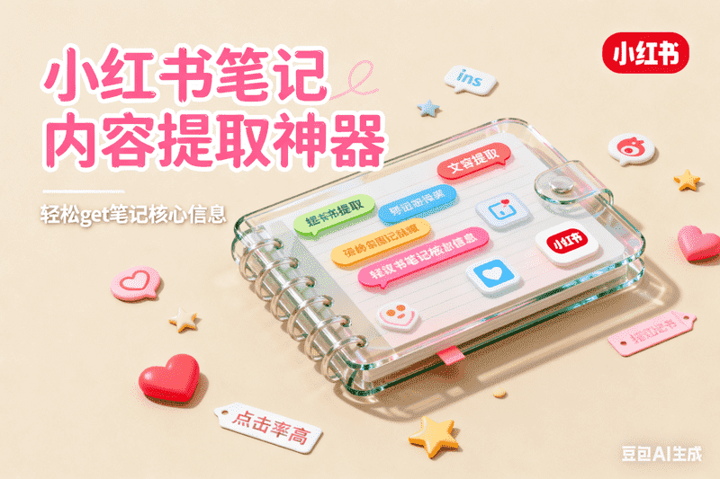 小红书图文笔记内容提取-矩阵联盟